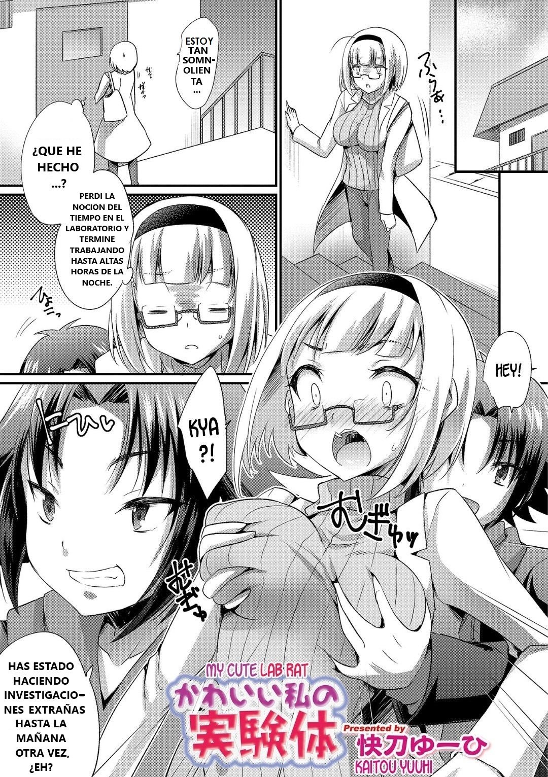 [Kaitou Yuuhi] Kawaii Watashi no Jikkentai | My Cute Lab Rat (WEB Ban Mesuiki!! Nyotaika Yuugi) [Spanish] [GenderBender Scans] image number 1