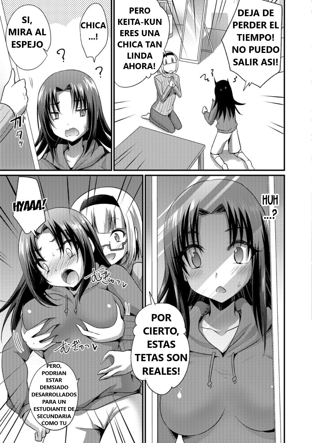 [Kaitou Yuuhi] Kawaii Watashi no Jikkentai | My Cute Lab Rat (WEB Ban Mesuiki!! Nyotaika Yuugi) [Spanish] [GenderBender Scans] image number 5