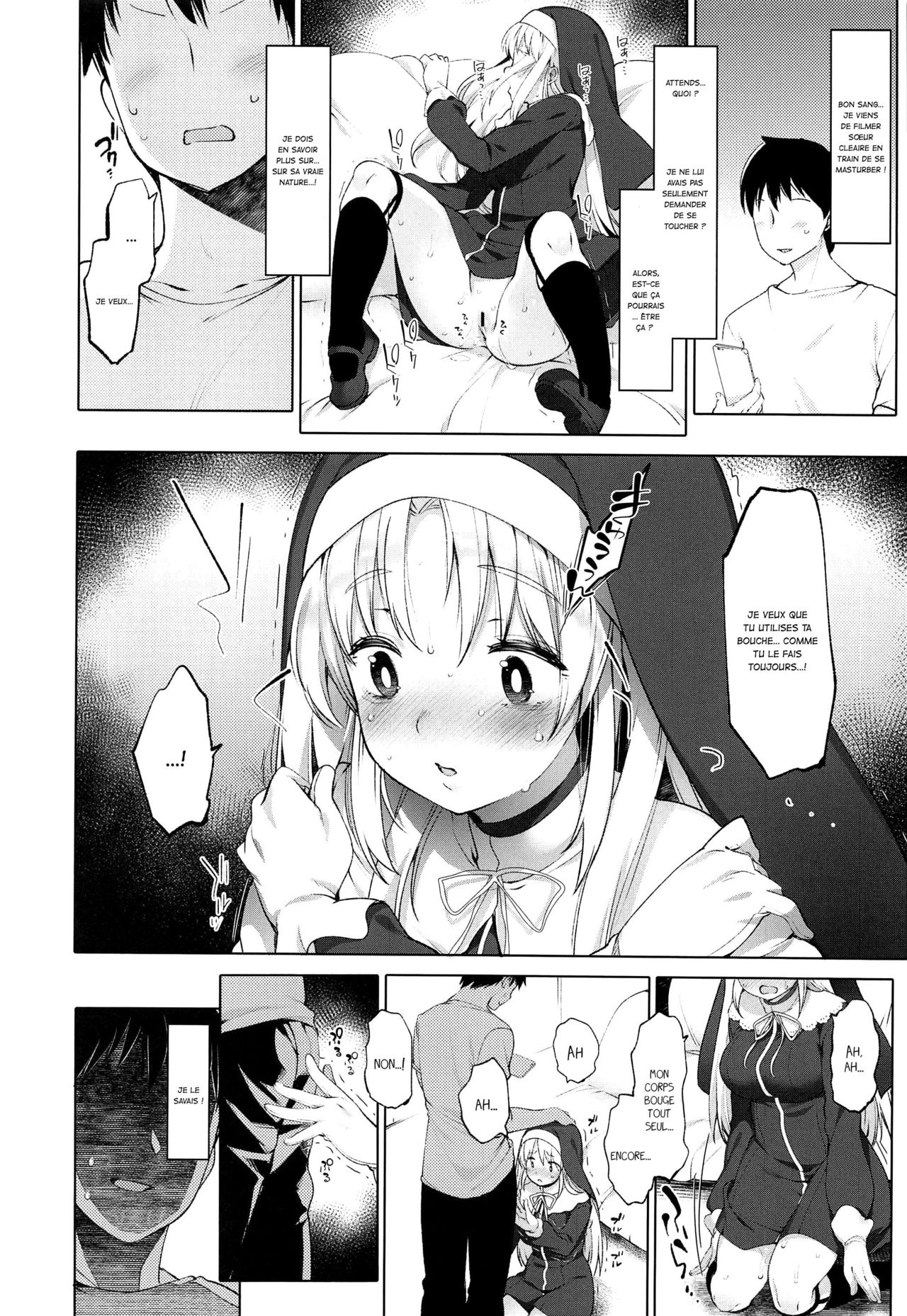 (#Nijisousaku 3) [French letter (Fujisaki Hikari)] Sister Cleaire to Himitsu no Saimin Appli | Sister Cleaire and the Secret Hypnosis App (Sister Cleaire) [French] image number 9