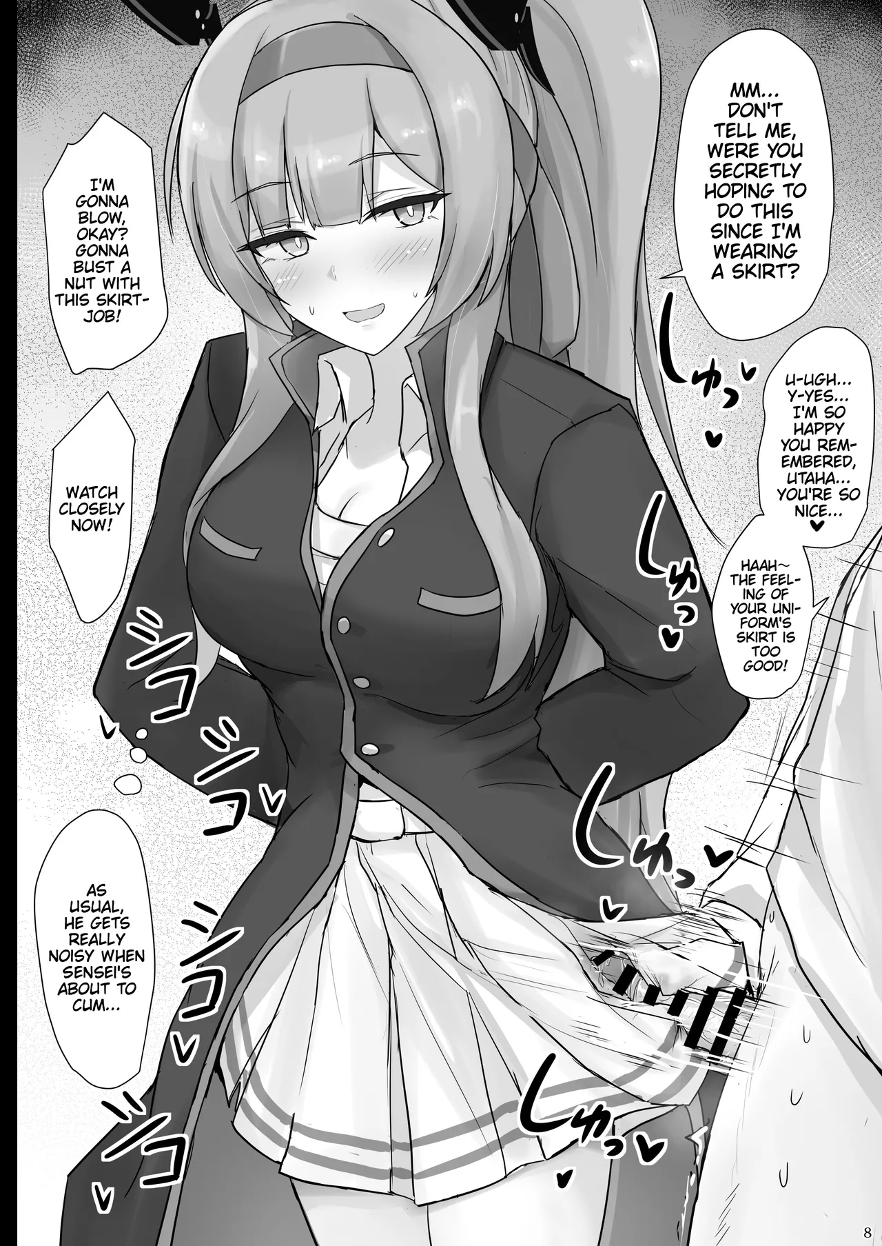 [Hakuginmokusei (Poshi)] Utaha de Shiko Seikatsu | My Life Fapping to Utaha (Blue Archive) [English] [Thighs] [Digital] 7eme image