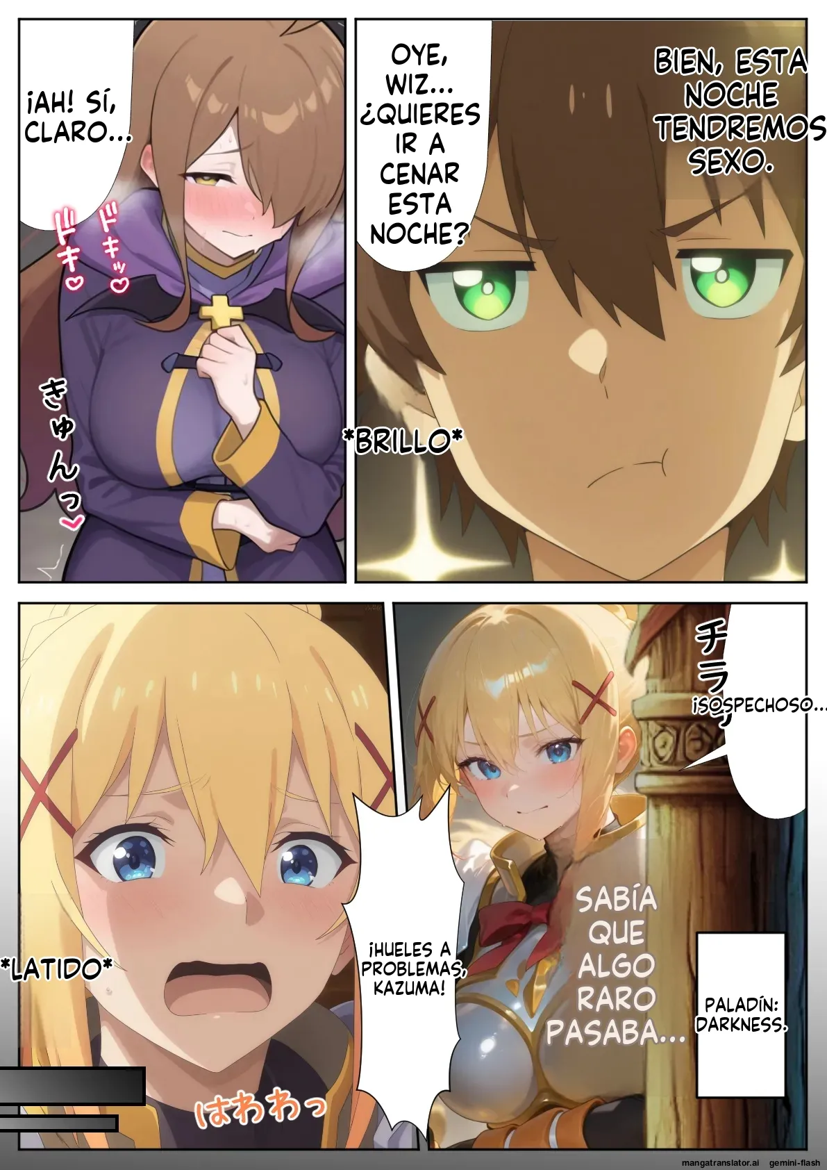 Kono Subarashii Harem ni Syukufuku o! - Daburu Kuriku (Spanish) MTL 25eme image