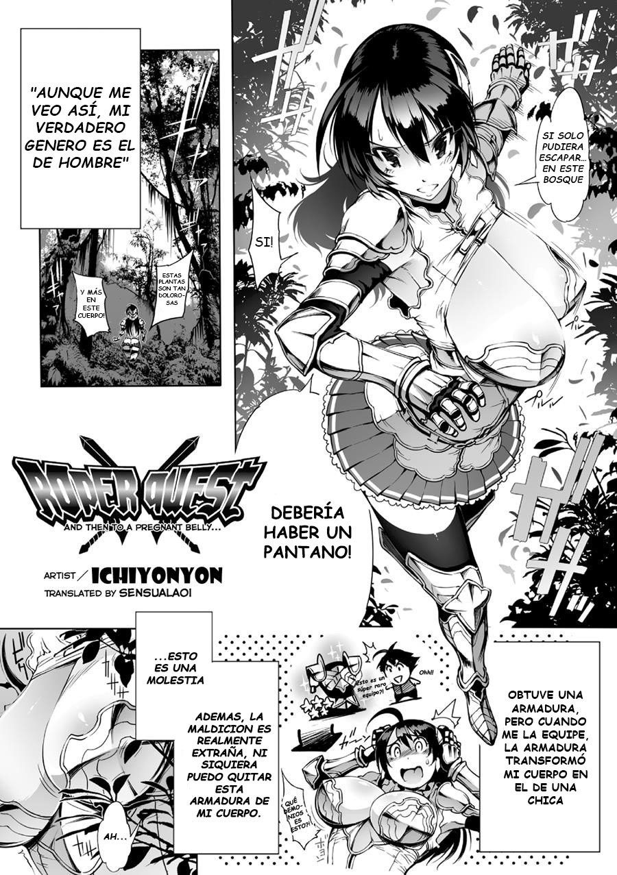 [144] Roper Quest - Soshite Botebara e... | Roper Quest: And then to a pregnant belly (2D Comic Magazine Seitenkan Shite Haramasarete Botebara End! Vol. 4) [Spanish][GenderBender Scans] [Digital] image number 3