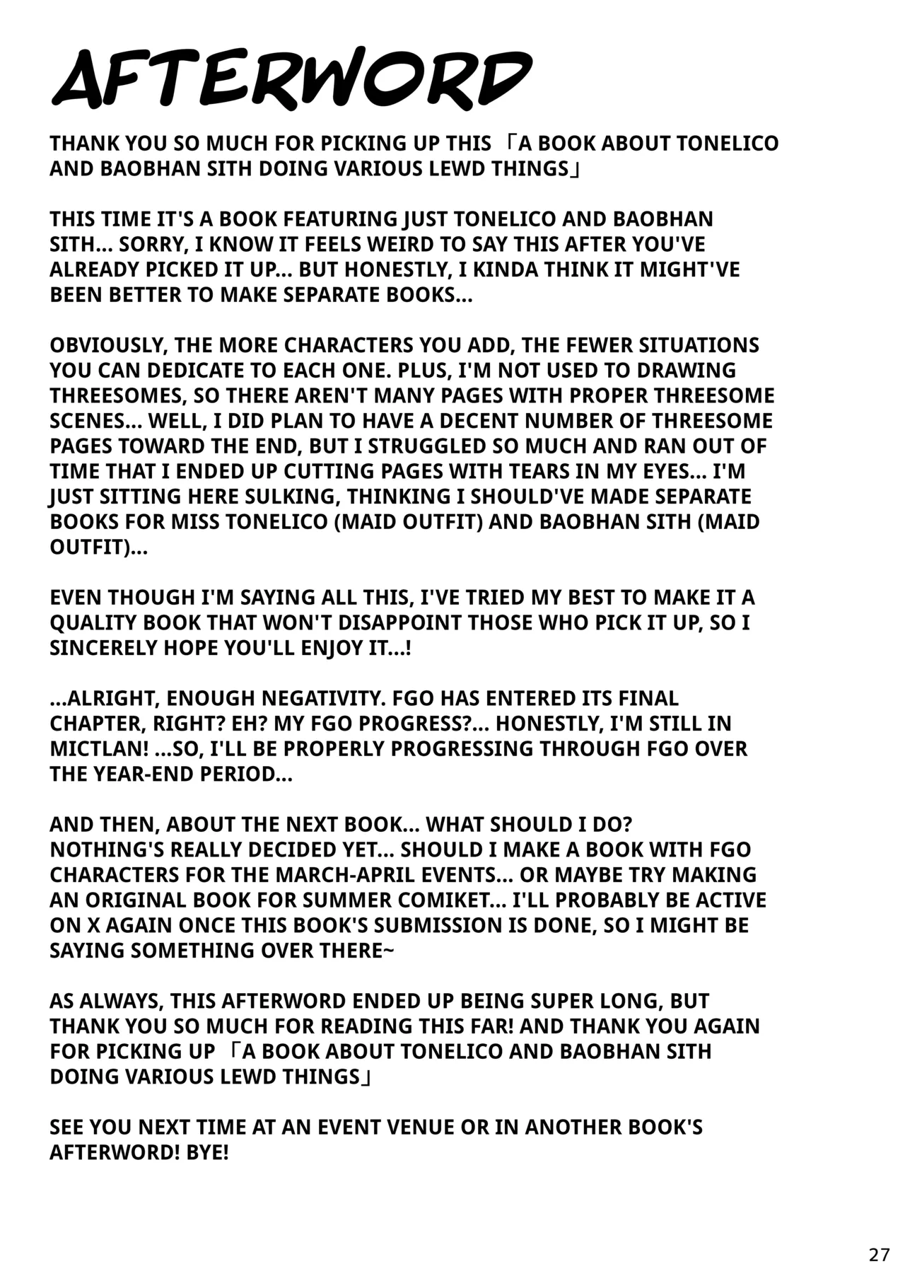 [Watochip Melonpan (Watosu)] A book about Tonelico and Baobhan Sith doing various lewd things (FateGrand Order) [Digital] (English) image number 28