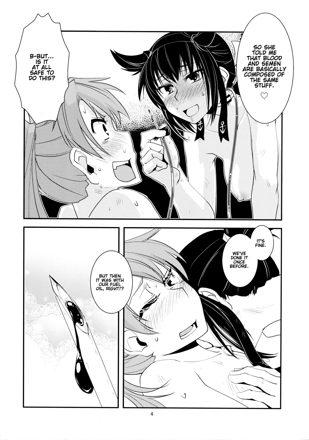 (Houraigekisen! Yo-i! 25Senme) [Kamotama Shuzou (Kamotama)] Chi no Iro Yotogi (Kantai Collection -KanColle-) [English] [Gondis] image number 5