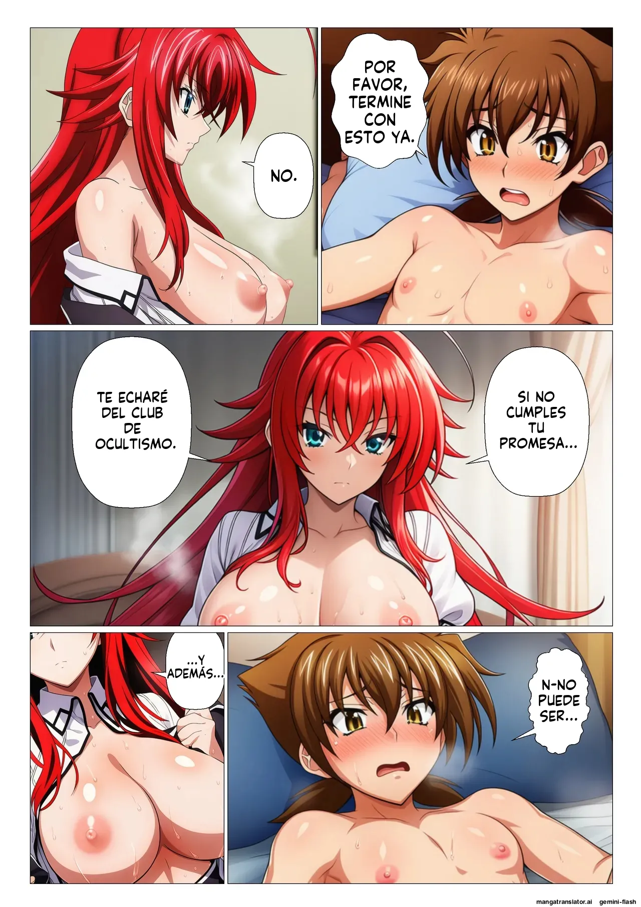 Moshi Rias-tachi ga issei no shaseikanri shitara - サークル休館日 (Spanish) MTL 18eme image