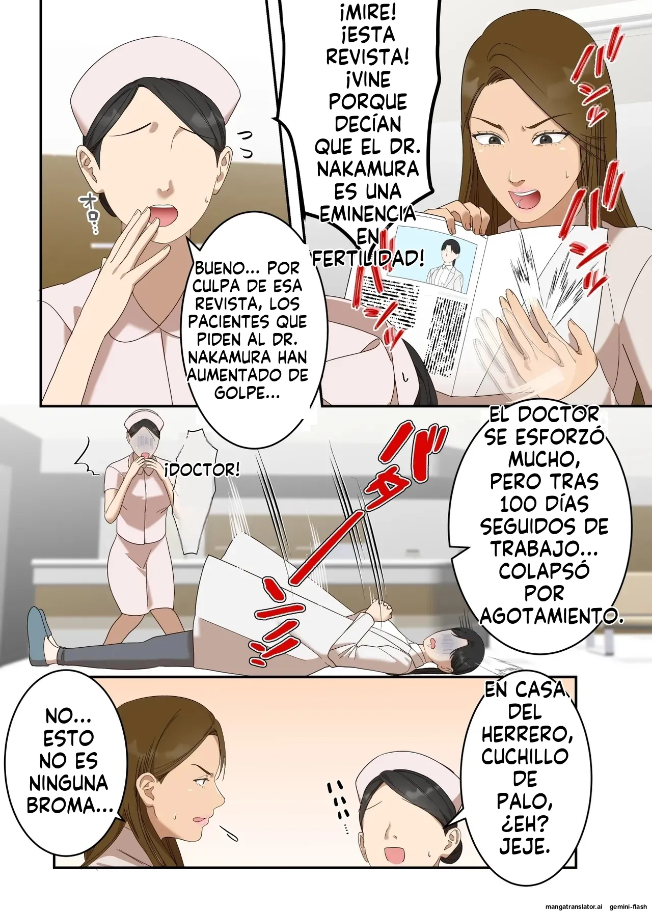 Ki no tsuyoi hitodzuma ga jīsan ishi ni mesu ochi ninshin suru made (Spanish) MTL 3eme image