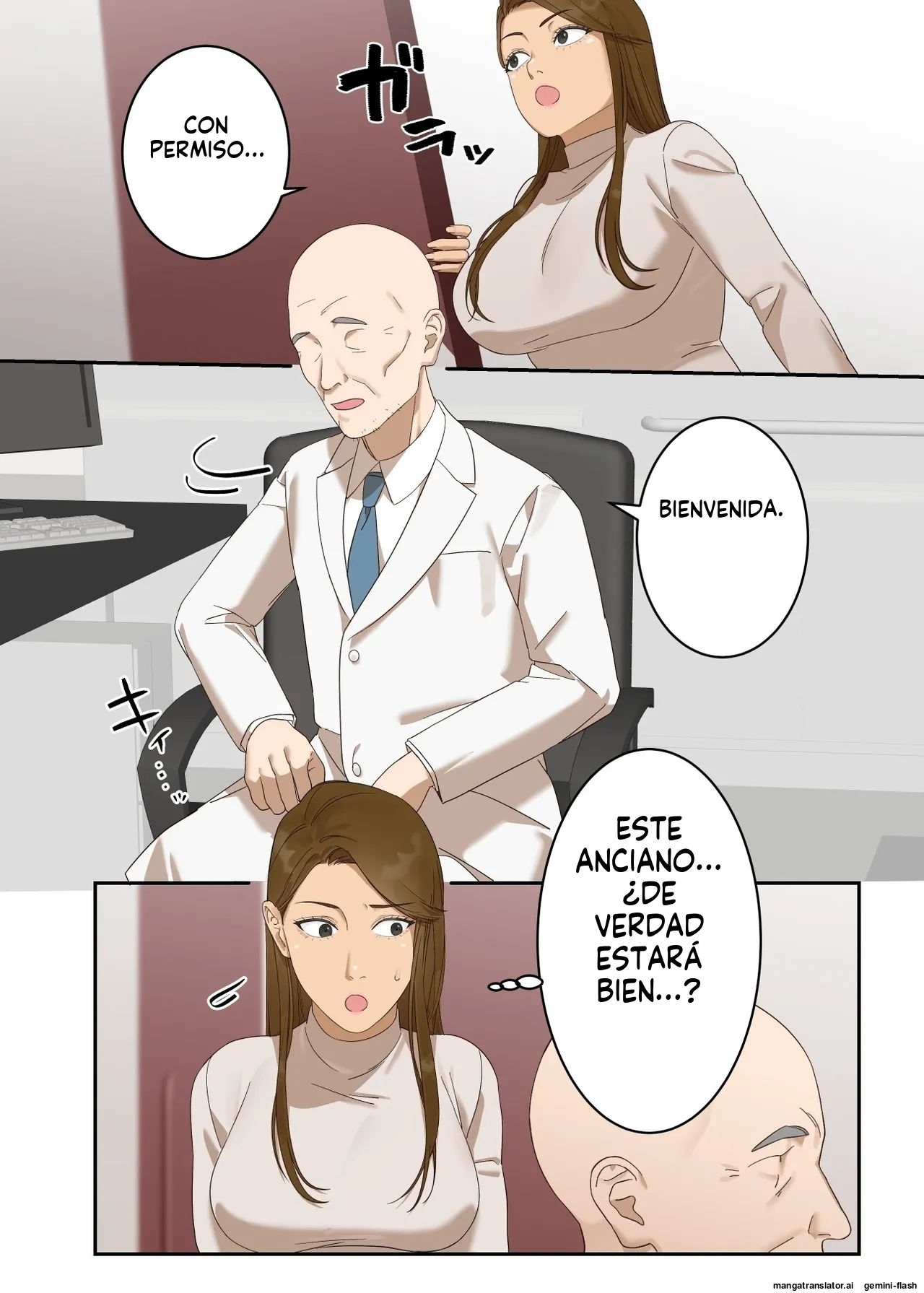 Ki no tsuyoi hitodzuma ga jīsan ishi ni mesu ochi ninshin suru made (Spanish) MTL 8eme image