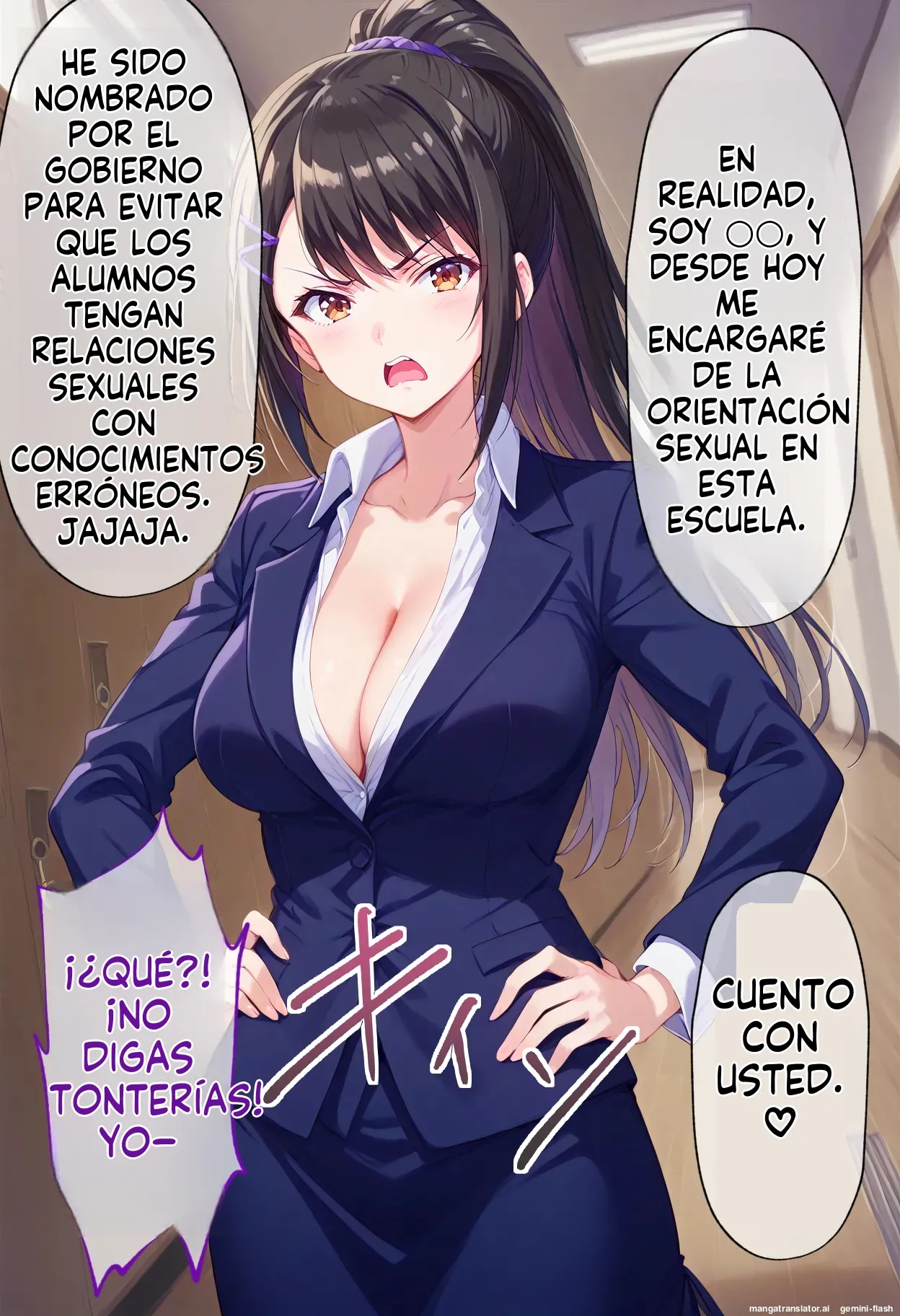 Jitsuryoku Shijou Shugi no Gakuen no Itigun Zyosi ga Saimin Ozisan ni Zenin Netorare hara Masareru Hanasi - Brute (Spanish) MTL [AI Generated] 7eme image