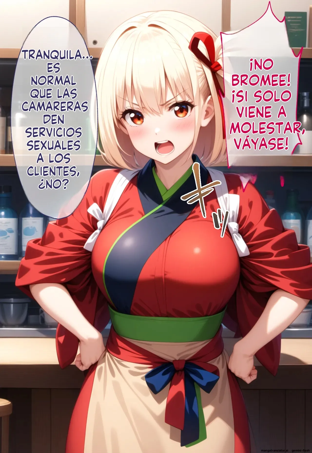 Saimin Oji-san  ga Kissa Lycolyco wo Noxtu to xtu te Chisato to Takina wo Hara Maeru Hanasi - Brute (Spanish) MTL [AI Generated] Bildnummer 7