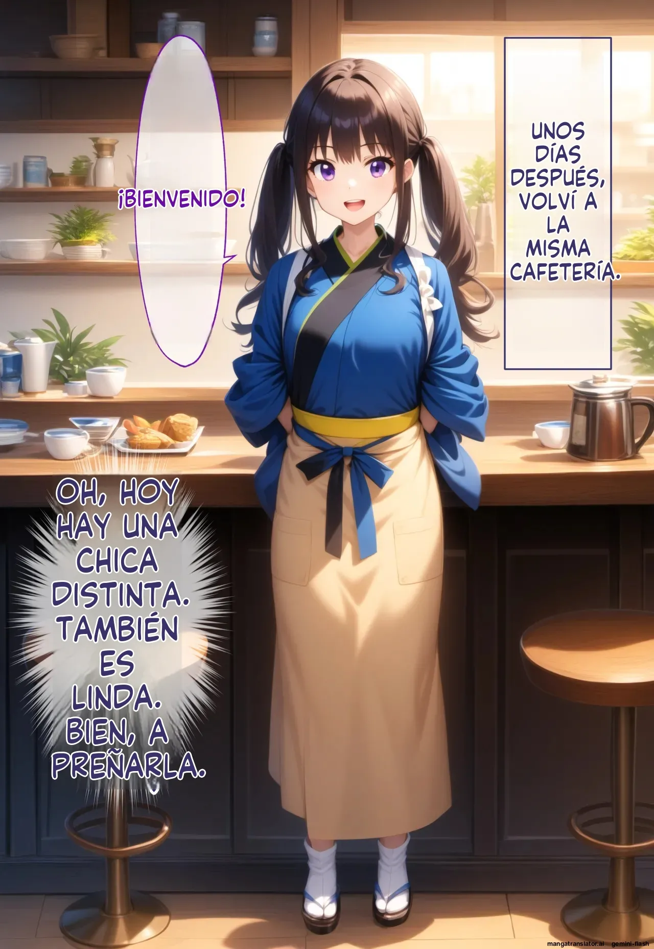 Saimin Oji-san  ga Kissa Lycolyco wo Noxtu to xtu te Chisato to Takina wo Hara Maeru Hanasi - Brute (Spanish) MTL [AI Generated] Bildnummer 22