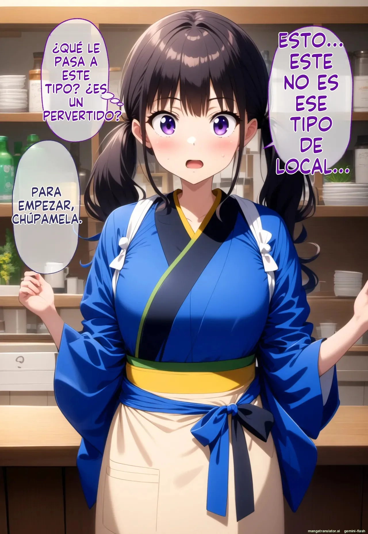 Saimin Oji-san  ga Kissa Lycolyco wo Noxtu to xtu te Chisato to Takina wo Hara Maeru Hanasi - Brute (Spanish) MTL [AI Generated] Bildnummer 24