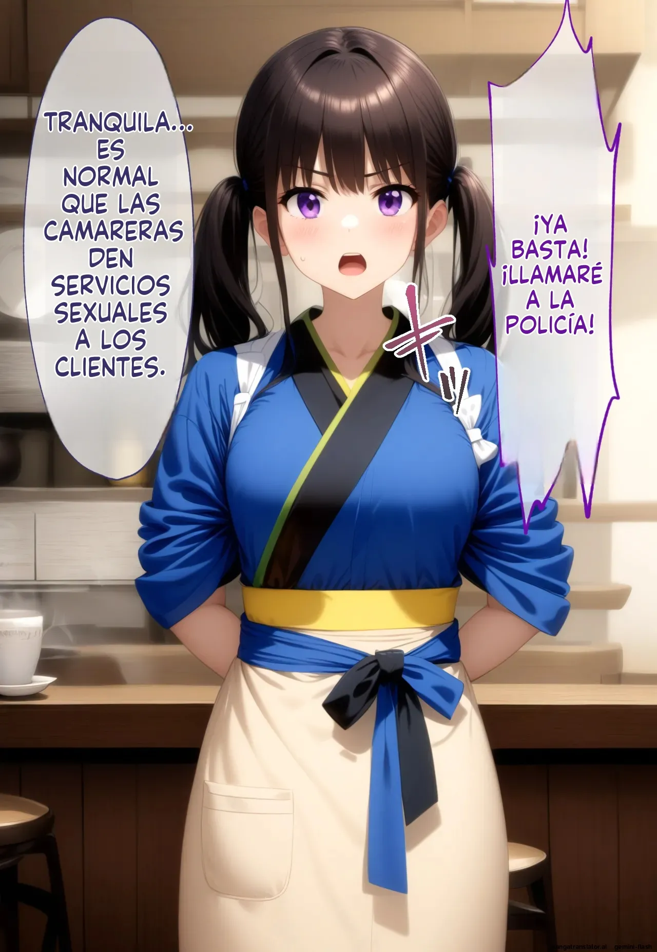 Saimin Oji-san  ga Kissa Lycolyco wo Noxtu to xtu te Chisato to Takina wo Hara Maeru Hanasi - Brute (Spanish) MTL [AI Generated] Bildnummer 25