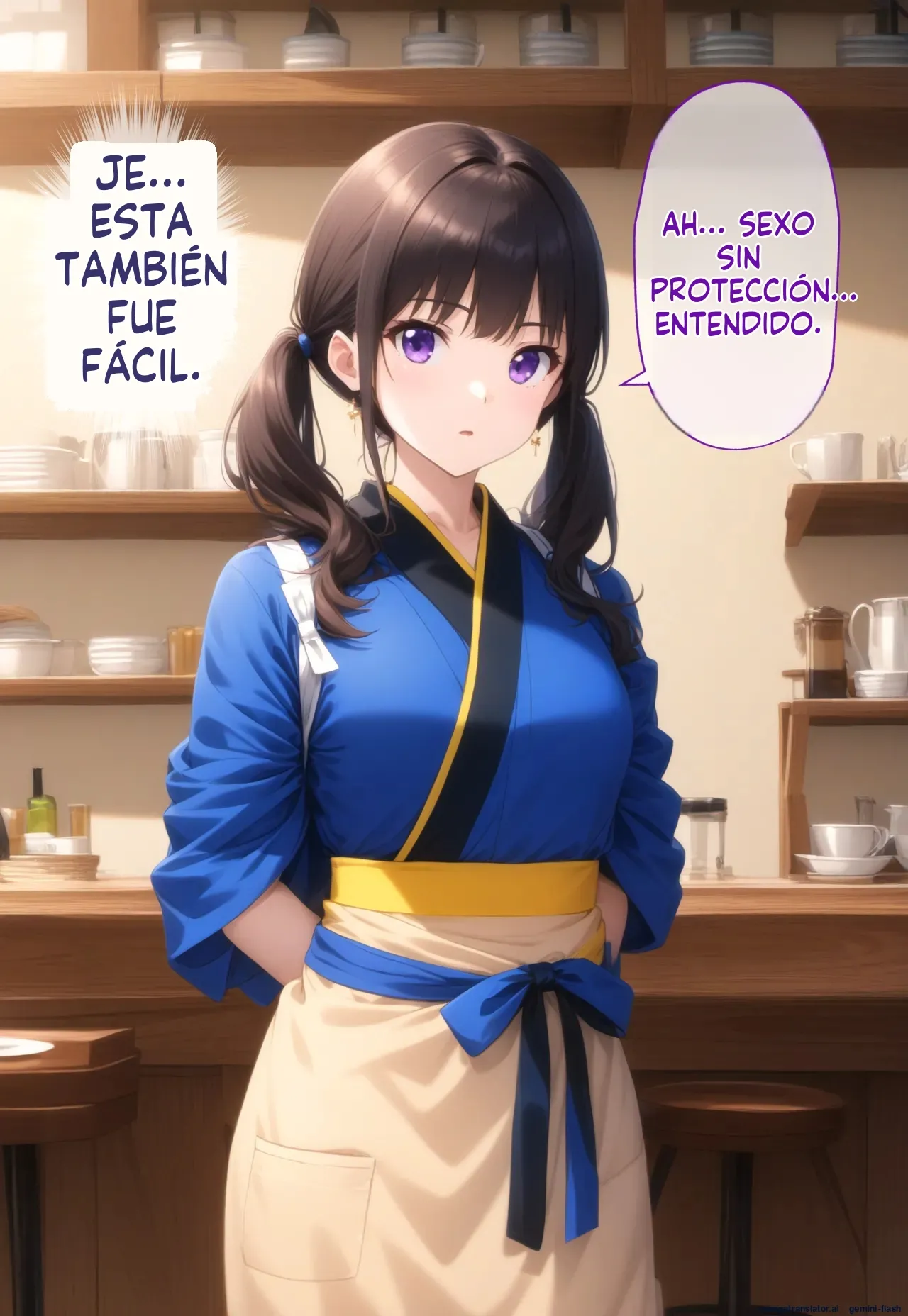 Saimin Oji-san  ga Kissa Lycolyco wo Noxtu to xtu te Chisato to Takina wo Hara Maeru Hanasi - Brute (Spanish) MTL [AI Generated] Bildnummer 27