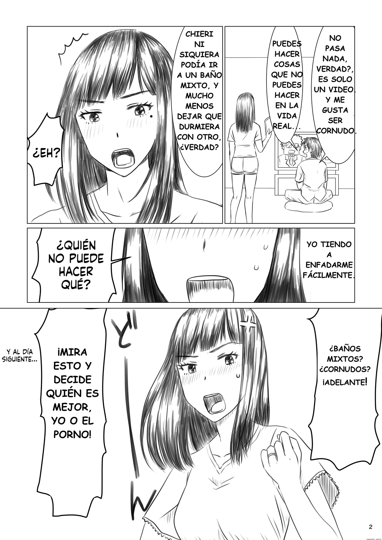 [Jigoku no Nyanko] Chieri-san wa Makerarenai! Netorase Konyoku Onsen [Spanish] Bildnummer 4