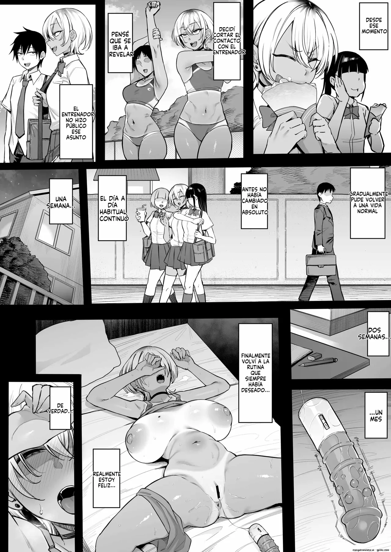 [Nazunasoft (Katsura Harufumi)] Rikujoubu no Boyish na Osananajimi ga suru Dare ni mo Ienai Koto｜Las Cosas que Hace mi Marimacha Amiga de la Infancia del Club de Atletismo y que no Puede Contarle a Nadie [Spanish] [FallenSub] 画像番号 39