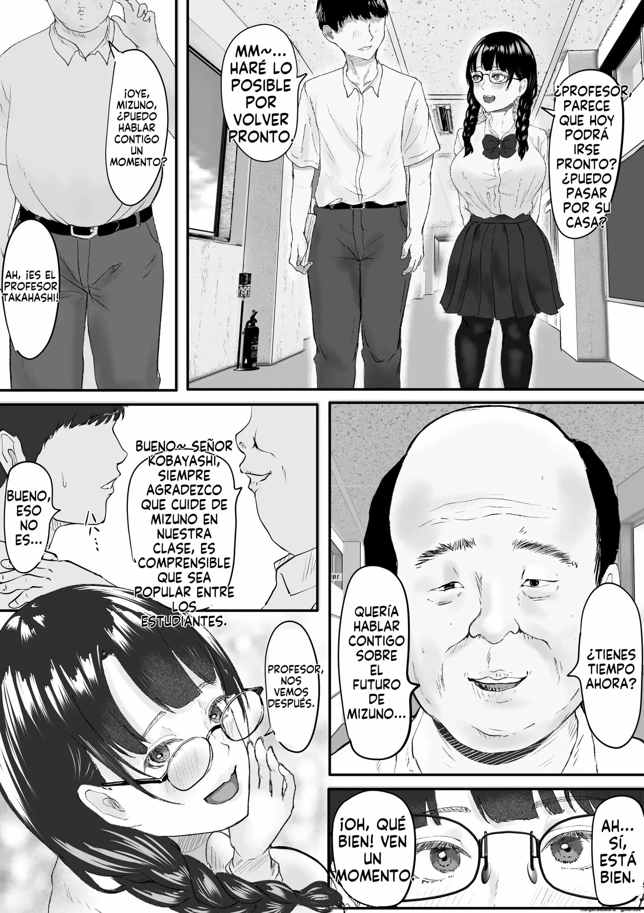 [Melon Car] Shinnin Kyoushi to Tsukiatte iru Koto ga Barete Chuunen no Tannin Kyoushi ni Netorareru Hanashi｜La Chica que Salía con su Profesor fue Descubierta y Chantajeada por Otro Profesor de Mediana Edad [Spanish] [FallenSub] 图片编号 4