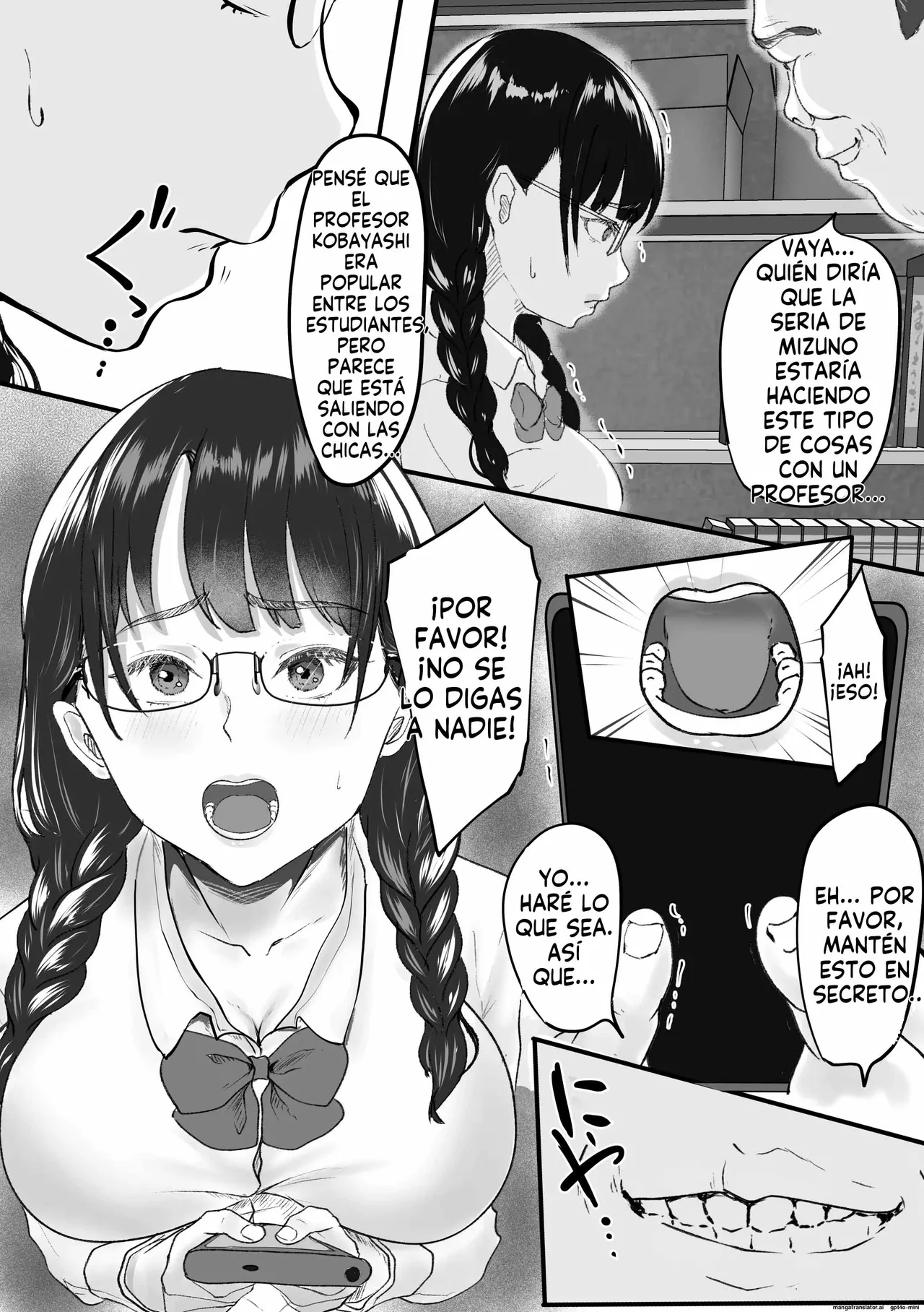 [Melon Car] Shinnin Kyoushi to Tsukiatte iru Koto ga Barete Chuunen no Tannin Kyoushi ni Netorareru Hanashi｜La Chica que Salía con su Profesor fue Descubierta y Chantajeada por Otro Profesor de Mediana Edad [Spanish] [FallenSub] 图片编号 6