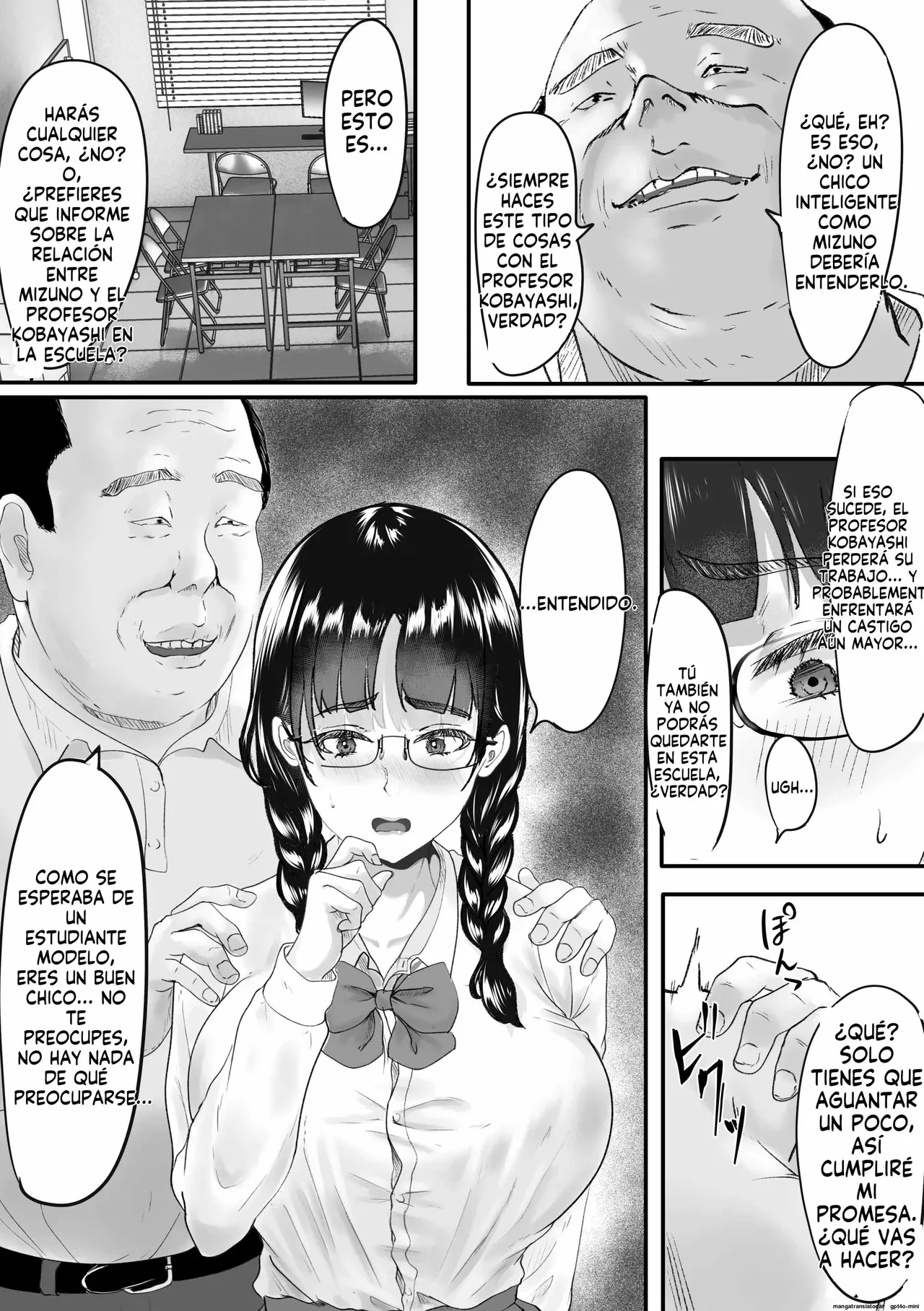 [Melon Car] Shinnin Kyoushi to Tsukiatte iru Koto ga Barete Chuunen no Tannin Kyoushi ni Netorareru Hanashi｜La Chica que Salía con su Profesor fue Descubierta y Chantajeada por Otro Profesor de Mediana Edad [Spanish] [FallenSub] 图片编号 8