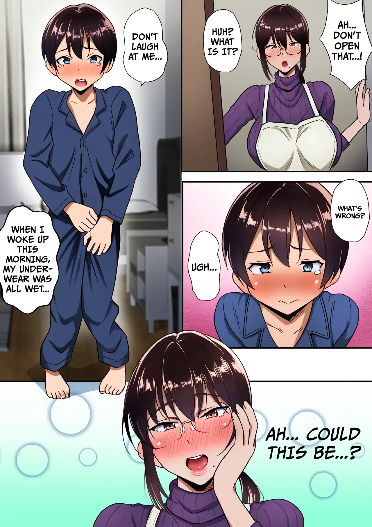 [Hot Mikan (Kishimen)] Binbou Gurashi na Boshi Katei no Oyako Koubi wa Kimochi Ii. | Mother & Son Bonding in a Poor Single-Parent Household Feels Good [English] [Colorize] изображение № 4
