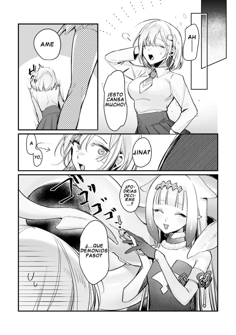 [Gyoza Baby (Waraiwari Gyoza)] Shokushu Shokushu!! Ina no Boinboin ga Abareta~ (Gawr Gura, Ninomae Inanis, Watson Amelia) [Spanish] [Erwin Pry] Bildnummer 18