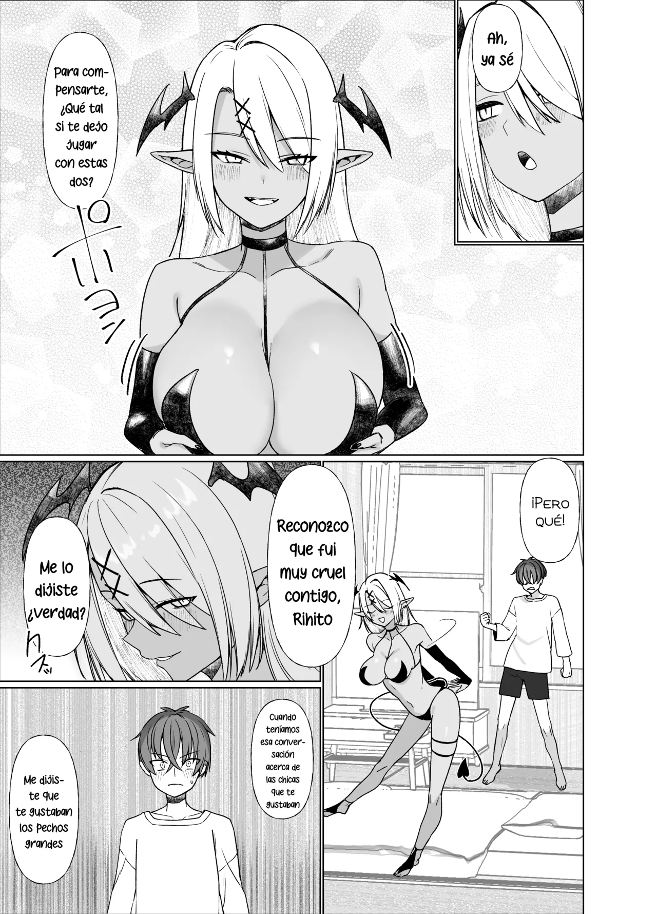 [Imokenpi Kinenbi] Uso TS ~Shinjiteita Shinyuu ga Boku no Doutei o Nerau Dosukebe Inma datta Hanashi~｜Mentira TS ~La Historia De Cómo Mi Mejor Amigo, En Quien Confiaba, Resultó Ser Una Súcubo~ [Spanish] [Blacklabel Scan] image number 15