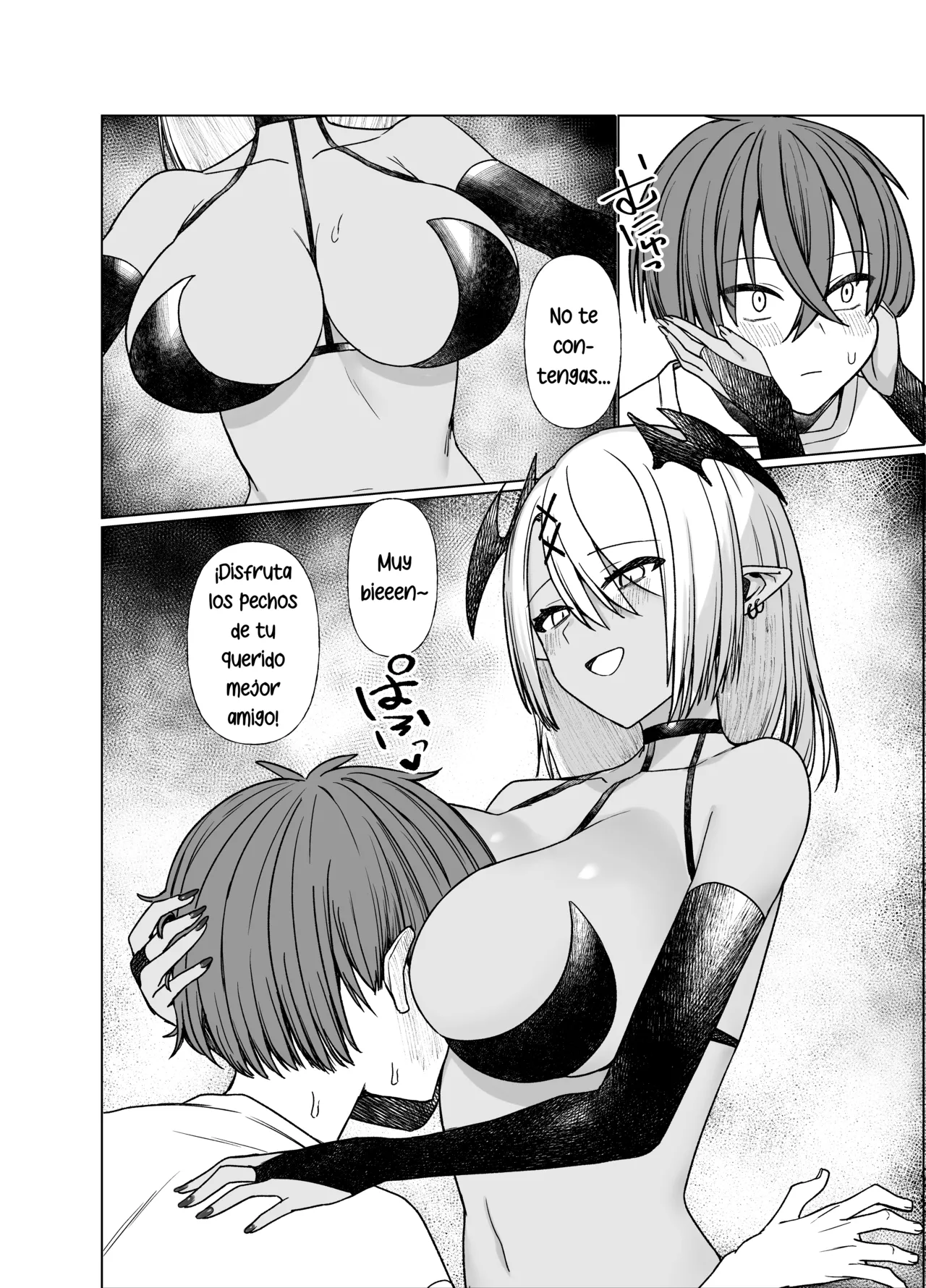 [Imokenpi Kinenbi] Uso TS ~Shinjiteita Shinyuu ga Boku no Doutei o Nerau Dosukebe Inma datta Hanashi~｜Mentira TS ~La Historia De Cómo Mi Mejor Amigo, En Quien Confiaba, Resultó Ser Una Súcubo~ [Spanish] [Blacklabel Scan] image number 16