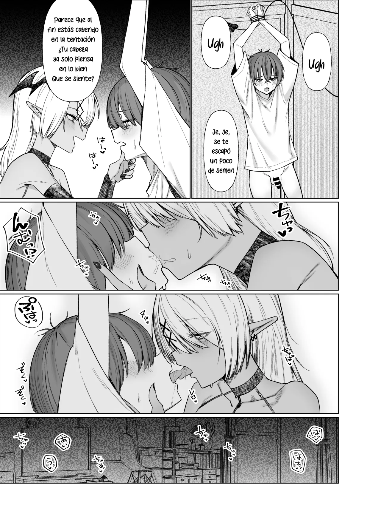 [Imokenpi Kinenbi] Uso TS ~Shinjiteita Shinyuu ga Boku no Doutei o Nerau Dosukebe Inma datta Hanashi~｜Mentira TS ~La Historia De Cómo Mi Mejor Amigo, En Quien Confiaba, Resultó Ser Una Súcubo~ [Spanish] [Blacklabel Scan] image number 21