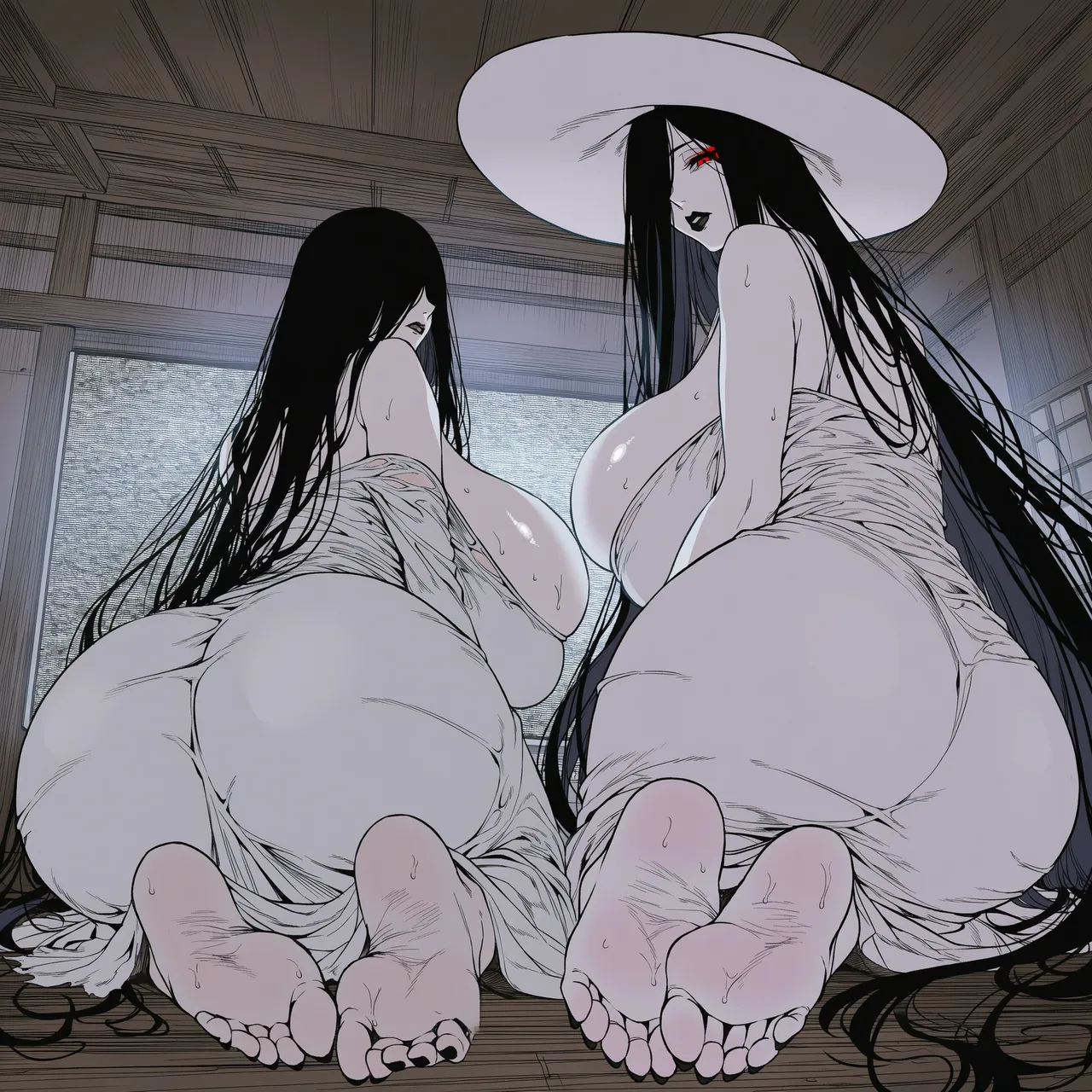 xXxBATxXx IMILF Hasshaku-sama & Sadako [AI Generated] numero di immagine  3