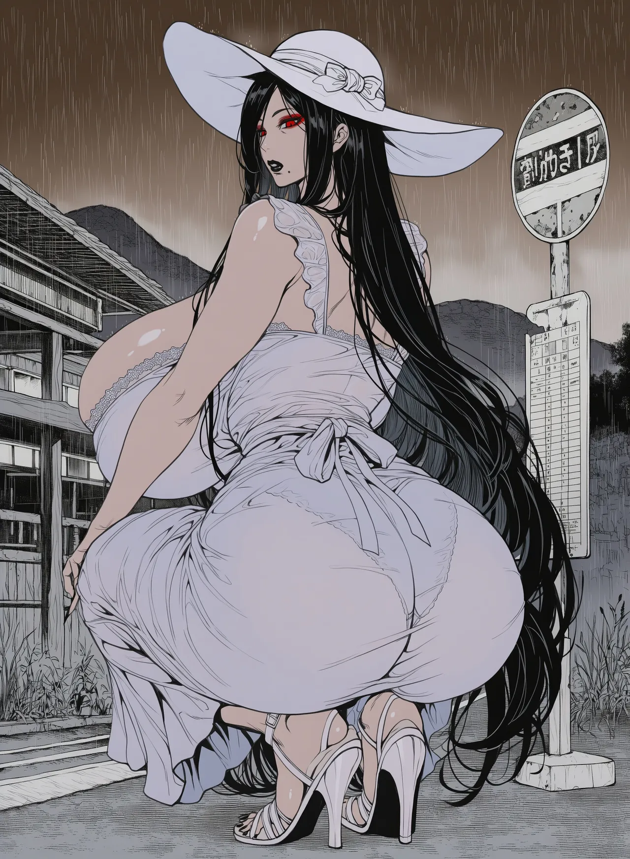 xXxBATxXx IMILF Hasshaku-sama & Sadako [AI Generated] numero di immagine  60