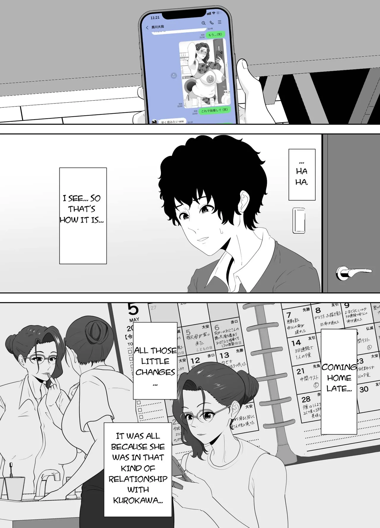 [Studio Macaron (Moeyama P-Man)] Houkago ni Ochita Haha - SmaPho ni Nokosareta Kiroku  | Fallen mother after school [Engslish] [toidaden] imagen número 68