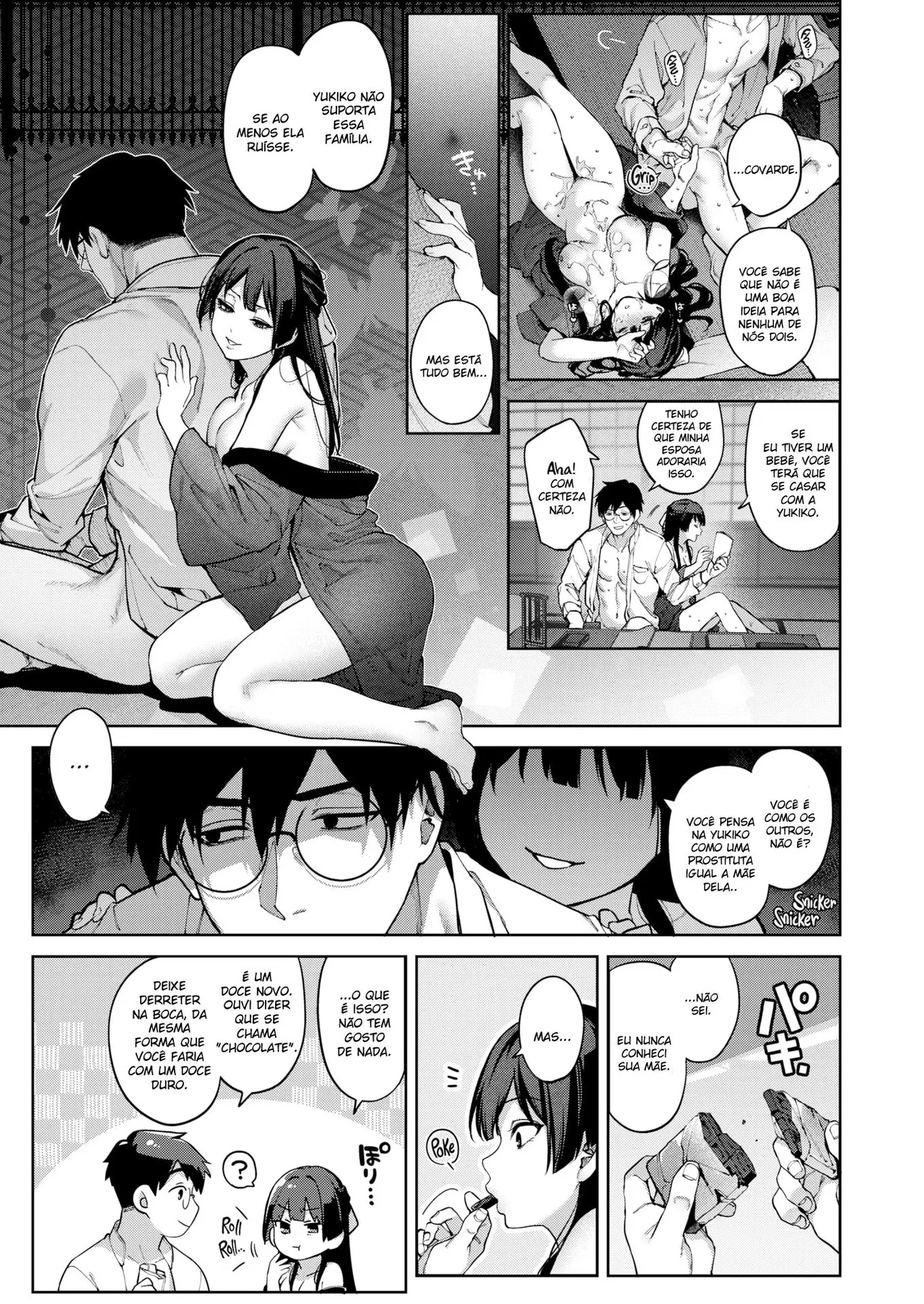 [Tamabon] Hari no Kakeochi -Zenpen- (COMIC Kairakuten 2024-12) [Portuguese-BR] 图片编号 17