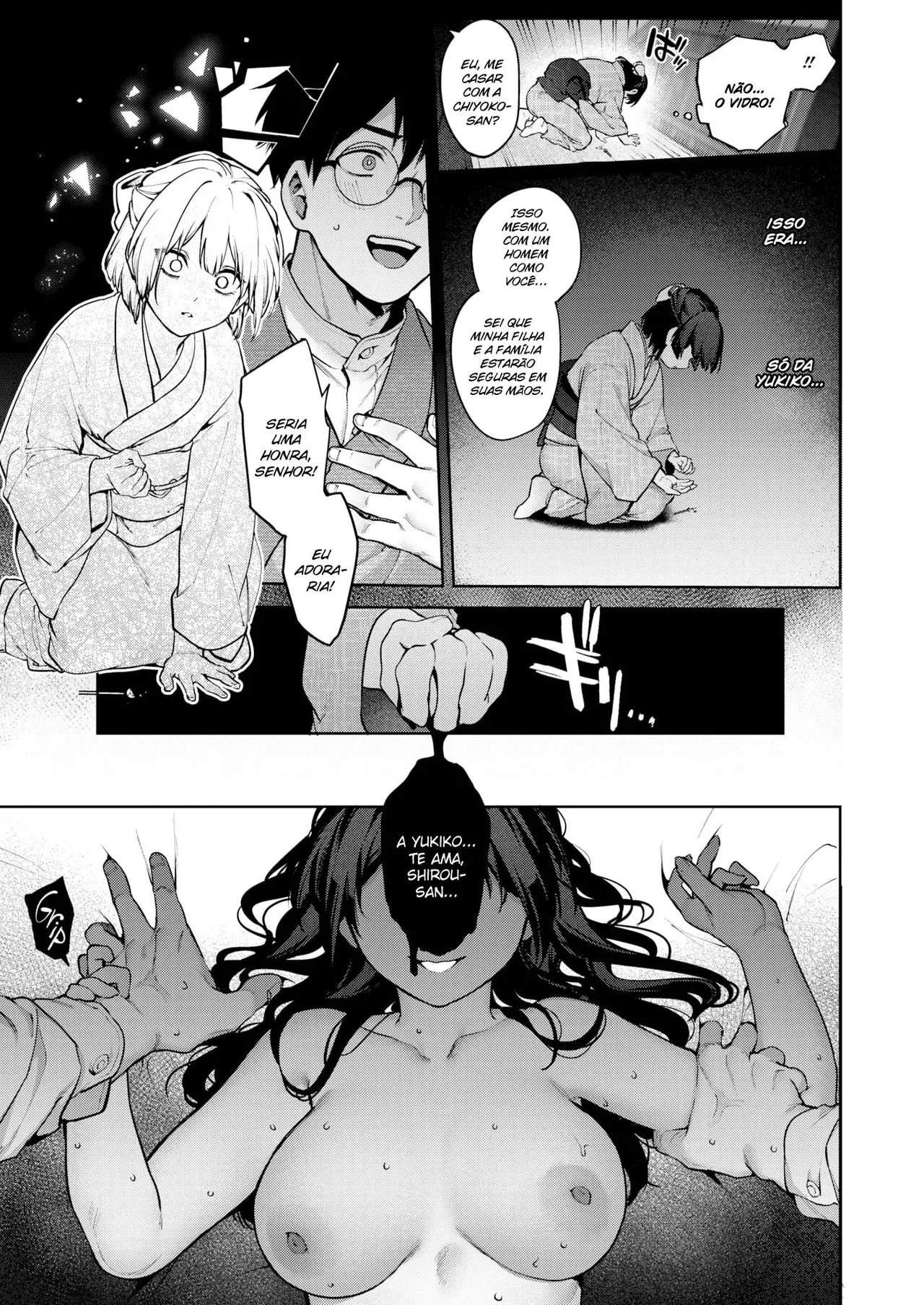 [Tamabon] Hari no Kakeochi -Zenpen- (COMIC Kairakuten 2024-12) [Portuguese-BR] 图片编号 23