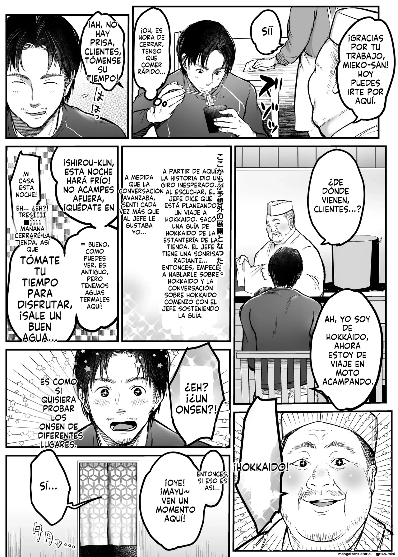 [Super Ichigo-chan (Misaoka)] Otoko Hitori Baiku Tabi ~Toge no Sobaya no Wakazuma Hen~｜Viaje en Moto en Solitario ~La Joven Esposa de la Tienda de Soba de la Colina~ [Spanish] [FallenSub] 图片编号 5