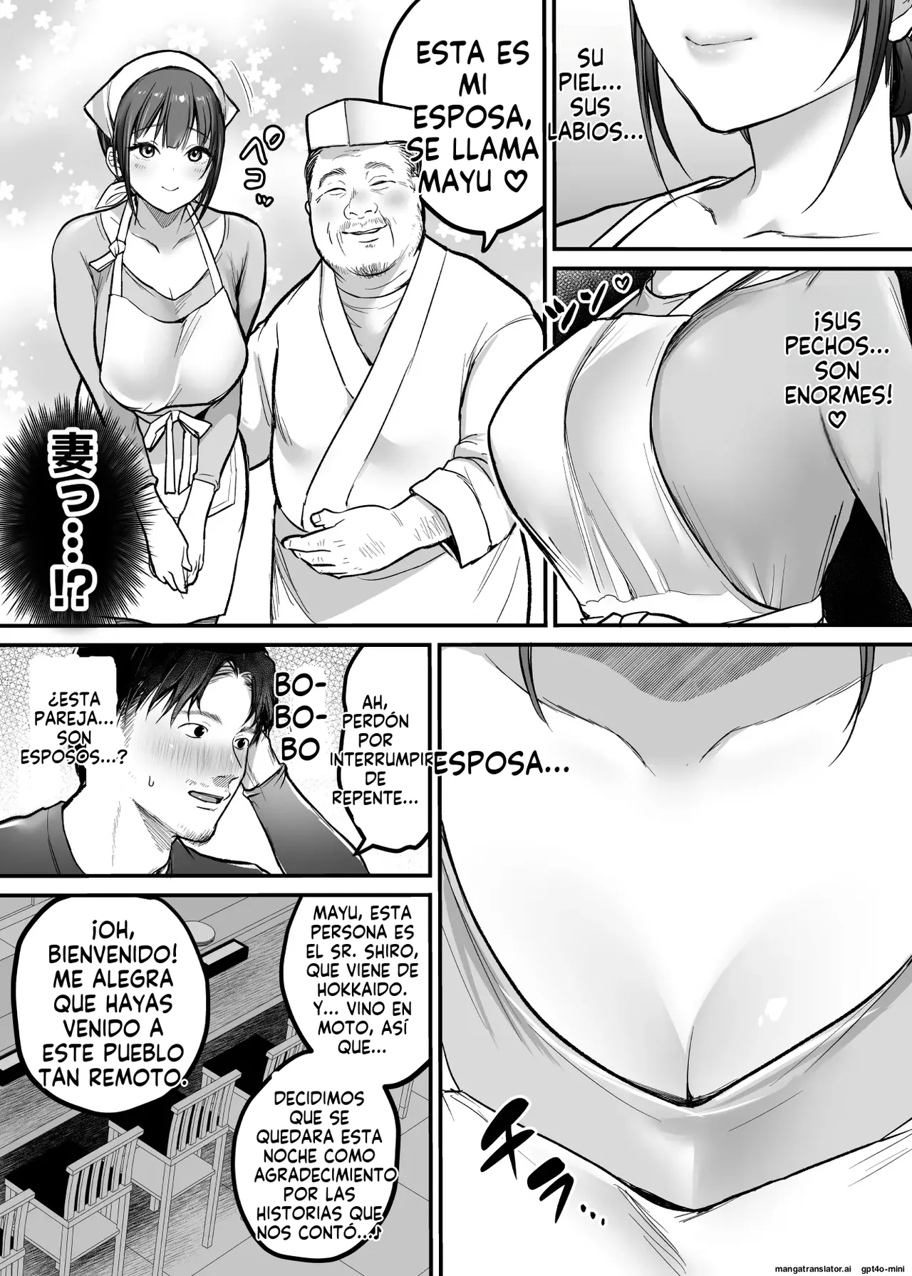 [Super Ichigo-chan (Misaoka)] Otoko Hitori Baiku Tabi ~Toge no Sobaya no Wakazuma Hen~｜Viaje en Moto en Solitario ~La Joven Esposa de la Tienda de Soba de la Colina~ [Spanish] [FallenSub] 图片编号 7