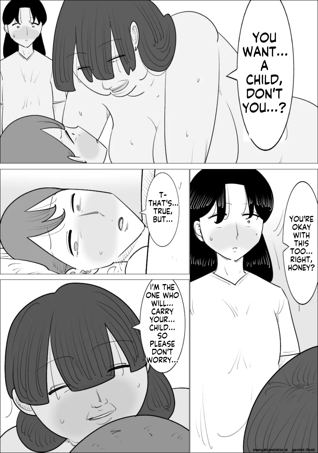 [Penchapen] A married couple who have an unattractive mature woman act as their surrogate. [English] 画像番号 19