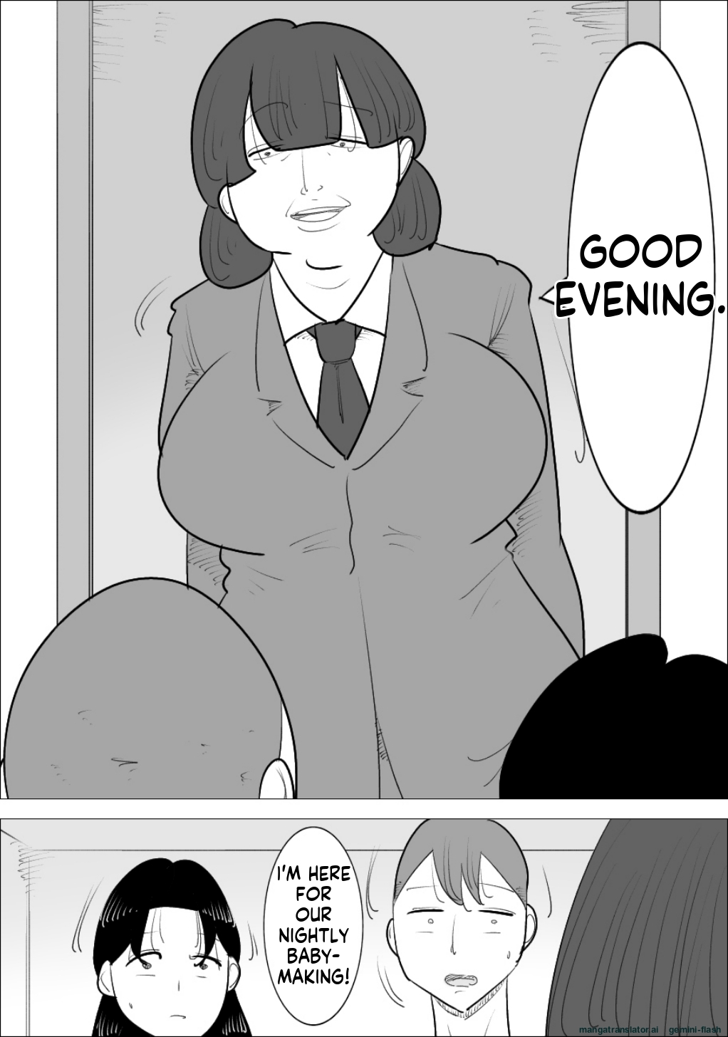 [Penchapen] A married couple who have an unattractive mature woman act as their surrogate. [English] 画像番号 31