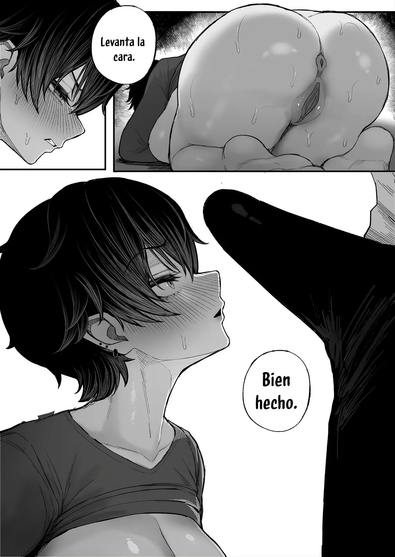 [Kurukuru] Cool-kei Dansou Onna ni Kanojo Netorareta kara, Wakarasete Yatta｜Una chica cool de apariencia masculina me arrebató a mi novia, así que le di una lección. [Spanish] [Kotori] [Decensored] изображение № 26