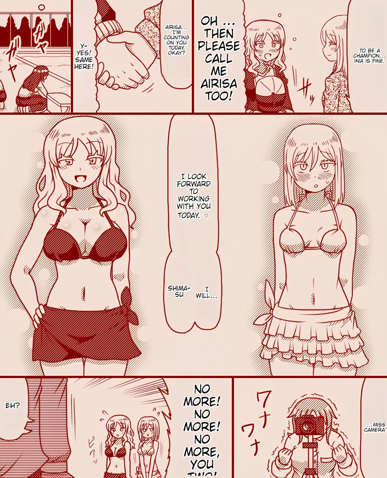 [Tera] Swimsuit photoshoot of futanari fighters - ballbusting (Complete) 画像番号 2