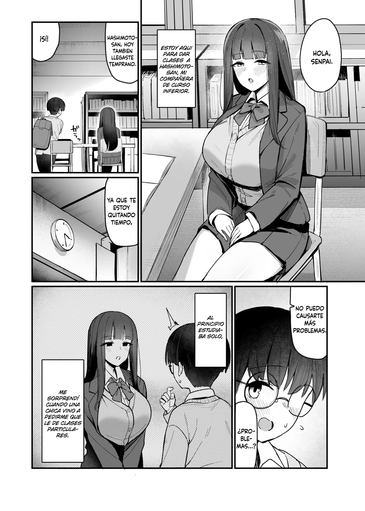 [Nijyouhan (ijou)] Kouhai JK ni Semararete Amaama Semerare Nagasare Ecchi suru Hanashi｜La Historia de cómo mi Kouhai me Acorraló y Terminé Teniendo Sexo con Ella [Spanish] [DARKSIDE] [Decensored] [Digital] 图片编号 3