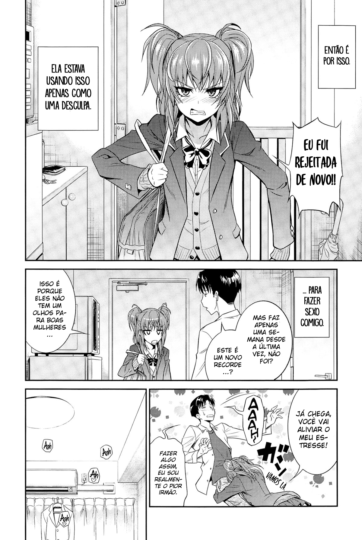 [Aoki Kanji] Imouto no Iiwake | Sister's Excuse (COMIC Anthurium 025 2015-05) [Portuguese-BR] [Boteco Hentai] image number 10