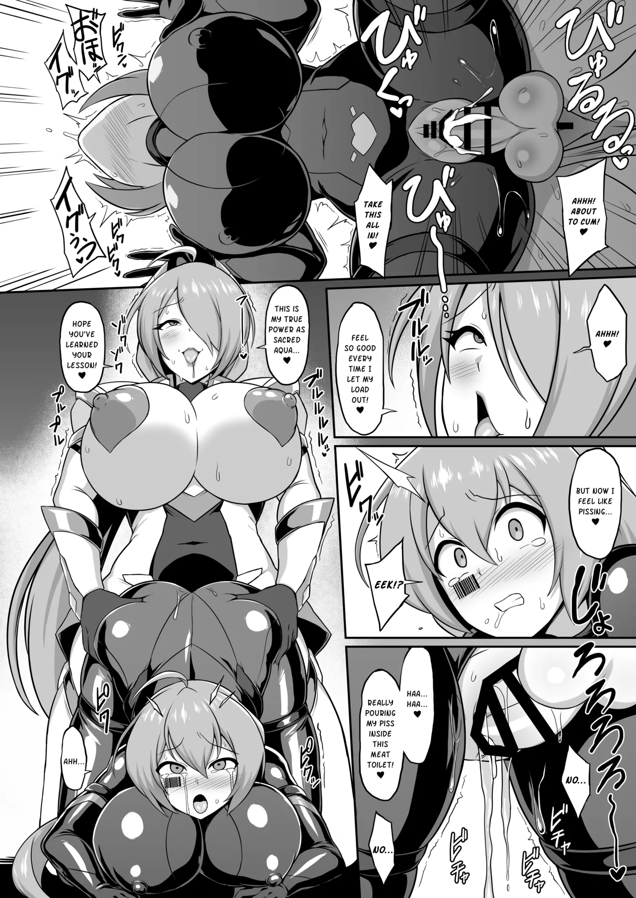 [Ikameshi Shokudou (Ikameshi)] Seisou Kouki Sacred Flare & Aqua -Buzama Sentouin-ka Songen Hakai Keikaku | Sacred Flare & Aqua - The Plan to Degrade Combatants and Destroy Their Dignity [English] image number 36