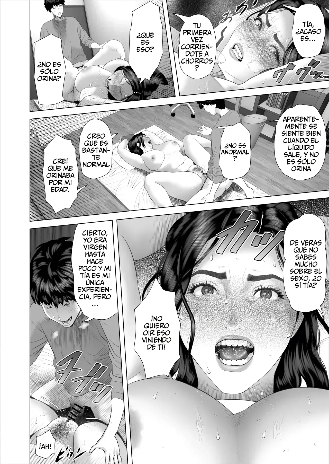 [Hy-dou (Hyji)] Kinjo Yuuwaku Shiro Soubi Oba-san no Himeta,,, 2 - Jakuten Hen｜Mi Seductora Tía... Una Rosa Blanca... 2 - Debilidades [Spanish] [xtracer117] 图片编号 20