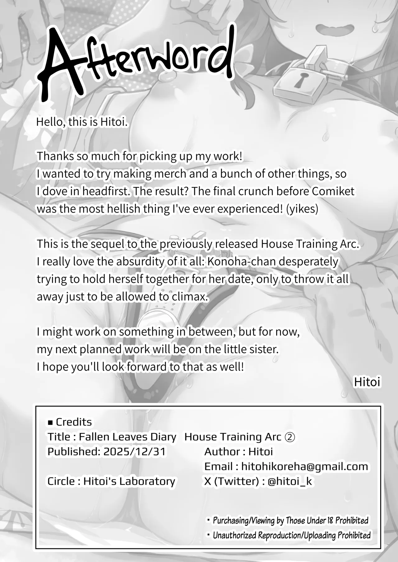 [Hiiro no Kenkyuushitsu (Hitoi)] Ochiba Nikki -Jitaku Choukyou Hen 2- | Fallen Leaves Diary -House Training Arc 2- [English] [Hakua] [Digital] 图片编号 41