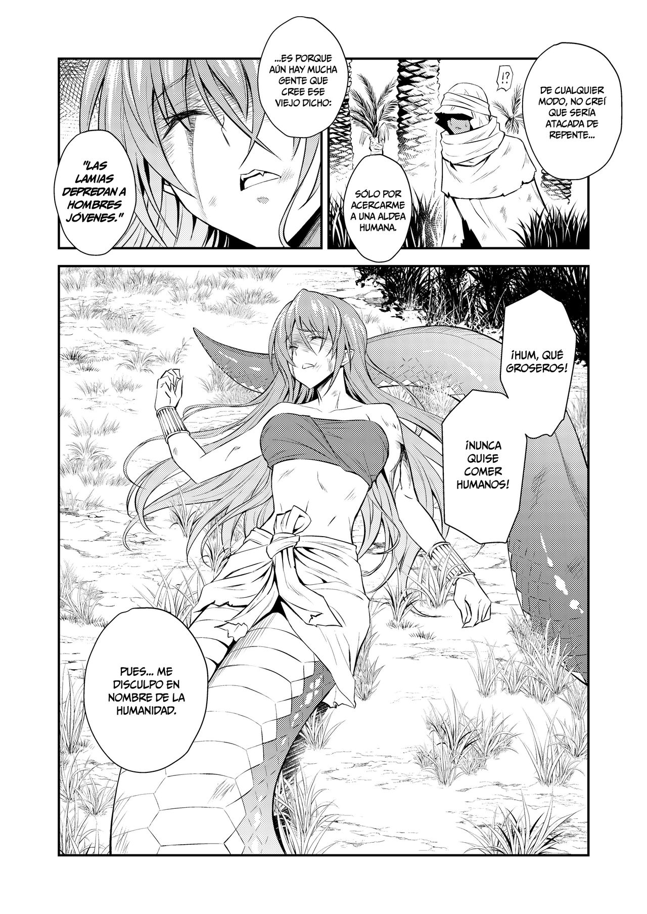 [Hibi Rakuraku (Aoki Kanji)] Pretty Lamia [Spanish] [HGnF] [Digital] 이미지 번호 5