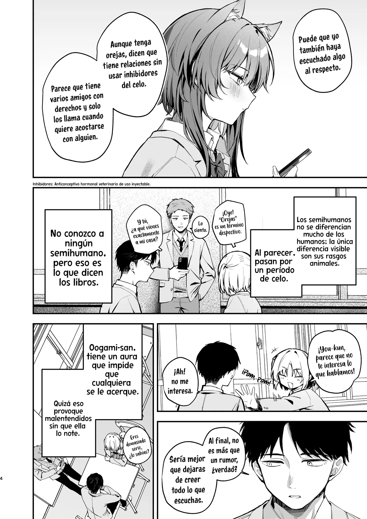 [Curiocity (YatanukiKey)] Oogami-san to Hishokusha no Ore｜Me convertí en la presa de Oogami-san [Spanish] [Kotori] [Decensored] [Digital] image number 4