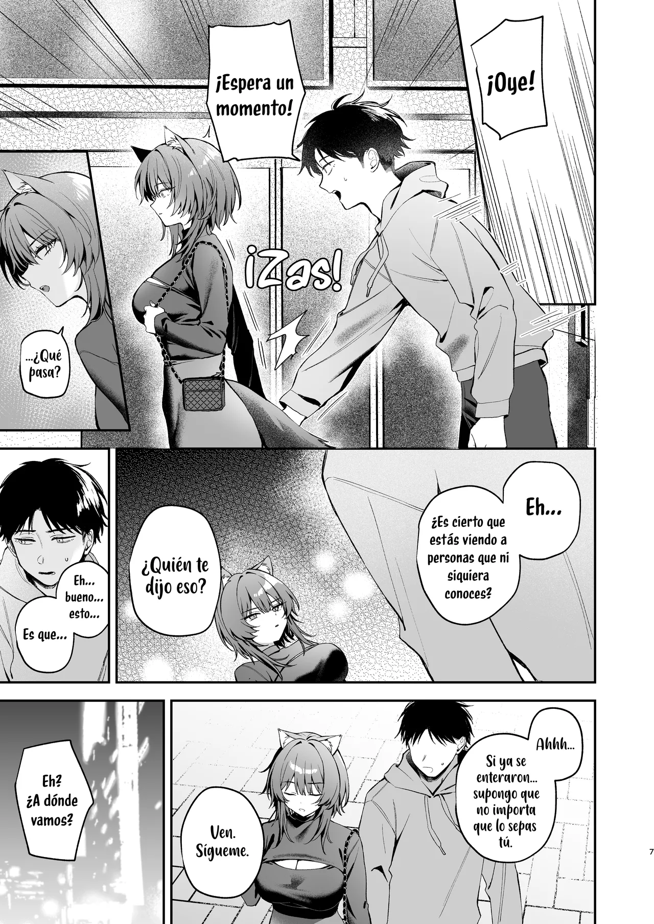 [Curiocity (YatanukiKey)] Oogami-san to Hishokusha no Ore｜Me convertí en la presa de Oogami-san [Spanish] [Kotori] [Decensored] [Digital] image number 7