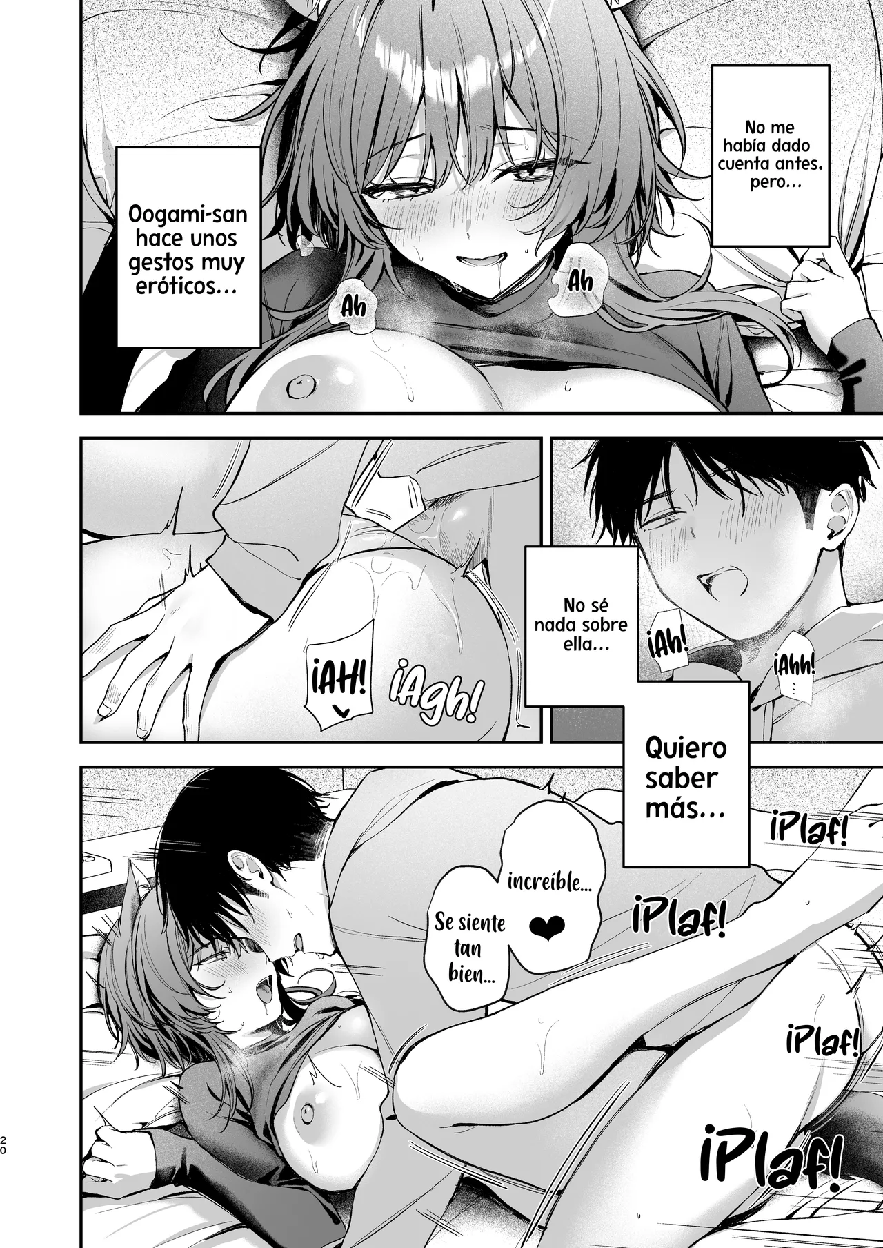 [Curiocity (YatanukiKey)] Oogami-san to Hishokusha no Ore｜Me convertí en la presa de Oogami-san [Spanish] [Kotori] [Decensored] [Digital] image number 20