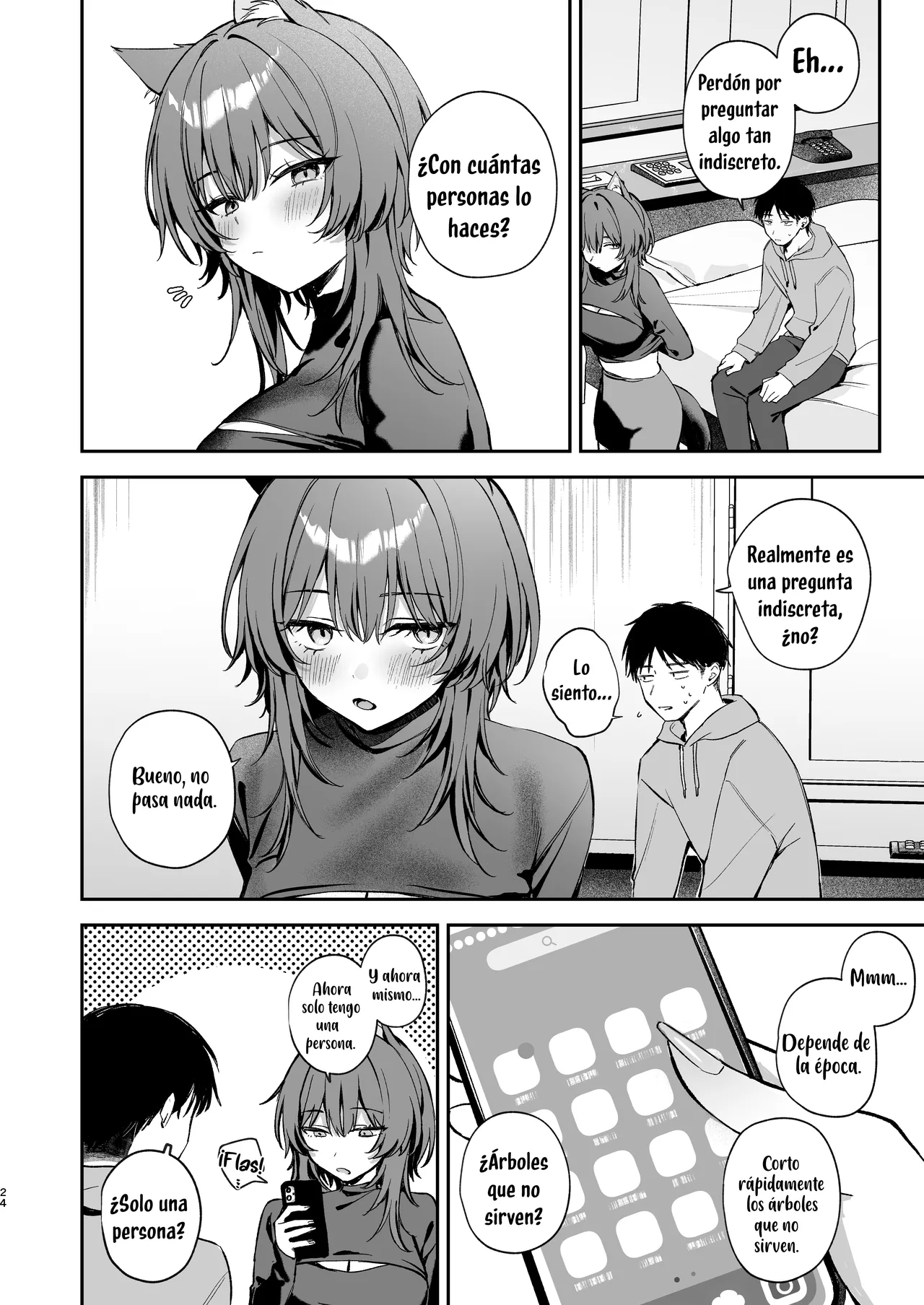 [Curiocity (YatanukiKey)] Oogami-san to Hishokusha no Ore｜Me convertí en la presa de Oogami-san [Spanish] [Kotori] [Decensored] [Digital] image number 24