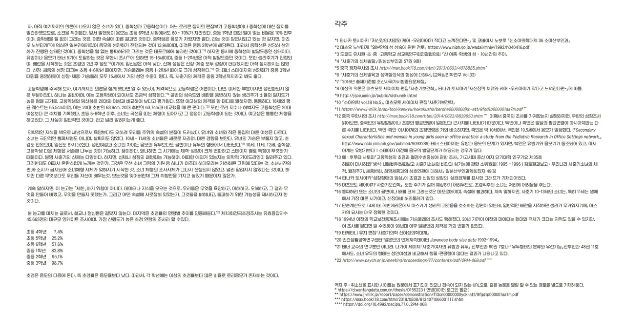 [Yasuda Juku (Yasuda Yasuhiro, Shinchou ni Kansuru Kousatsu)] Shoujo Hatsuiku Nenji no Keikou to Tenbou | 소녀발육연차의 경향과 전망 [Korean] [Digital] image number 12