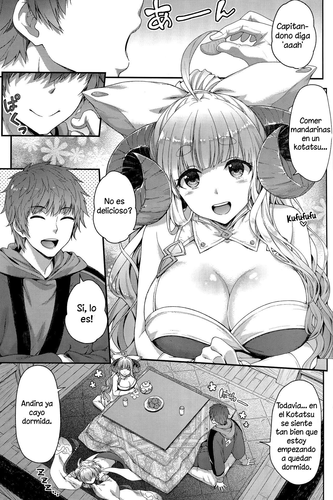 (Fata Grande Kikuusai 2) [Ichinose (Ichinose Land)] Okota de Mofumofu | Fluffing in the Kotatsu (Granblue Fantasy) [Spanish] {Capulin} image number 4